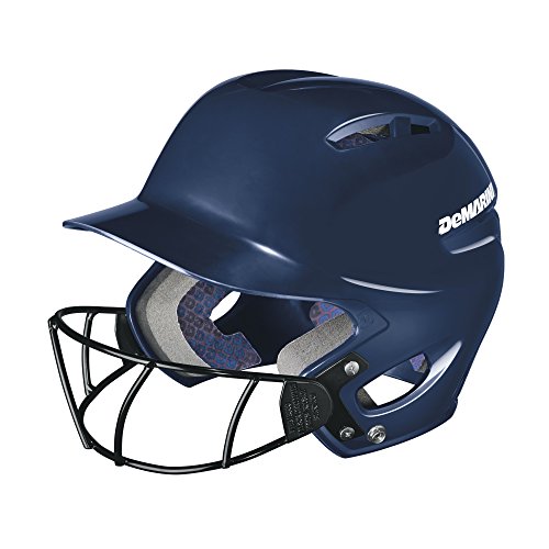 DeMarini Paradox Protege Pro Batting Helmet with Mask Small/Medium (6 3/8-7 1/8), Navy
