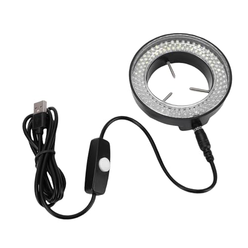 Anillo de luz LED Eujgoov de plástico ABS y 45000LX para microscopía estéreo
