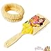 LUV HER Kids Hair Brush & Spa Headband Set for Girls - Features Disney Bella from Beauty & Beast - Fun Grooming Kit for Detangling, Styling & Skincare - Soft & Stretchy One Size, Ages 3+