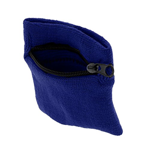 gazechimp 2x Esportes Pulseira Pulseira Sweatband Bolso Com Zíper Para Ginásio Ciclismo Correndo