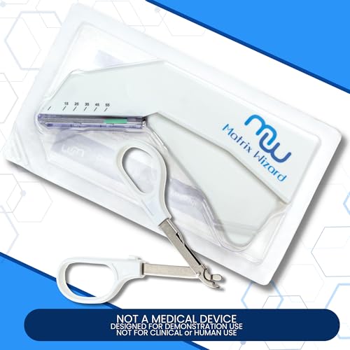 Disposable Skin Stapler (Suture Thread Alternative) with 55 Preloaded Wires Plus Stapler Remover Tool for Outdoor Camping Emergency Survival Demo First Aid Field Emergency Practice Vet Use