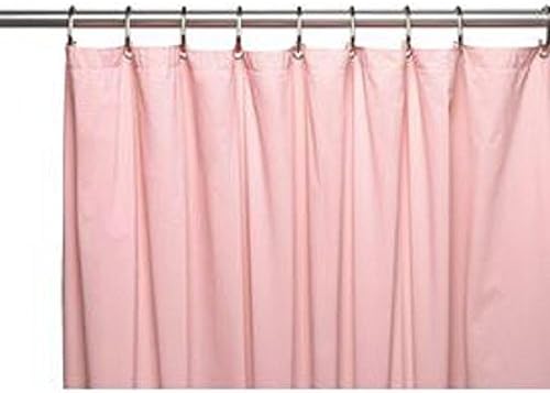 'Dependable Industries inc. Essentials Heavy Duty Magnetized Bathroom Shower Curtain Liner 70" x 72" Pink