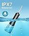 Operan Water Flossers for Teeth Cleaning Upgraded 300ml Cordless Water Flosser Portable Rechargeable Oral Irrigator with 4 Modes 4 Jet Tips IPX7 Waterproof Water Floss for Home Travel (Jet Black)