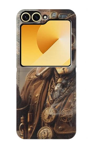 Funda Steampunk Skull para Samsung Galaxy Z Flip 6 y Flip 7 FE Carcasa Rígida de Antichoque