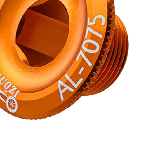 Dynwave Durable Bicycle Crank Cover. Bike Crankset Bolt. Aluminum Alloy Crankset Screw. Crank Fixing Bolt For Mountain Road Bikes. Cycling Accessories, Orange #TOP2