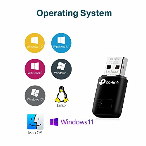 TP-Link-300Mbps-Mini-Wireless-N-USB-WiFi-Adapter-ideal-for-smooth-HD-video-voice-streaming-and-online-gamingUSB-20-Supports-Windows-108187XP-Mac-OS-LinuxTL-WN823N