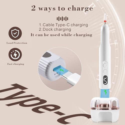 Lime à ongles électrique sans fil avec station de charge et lampe UV intégrée - 6