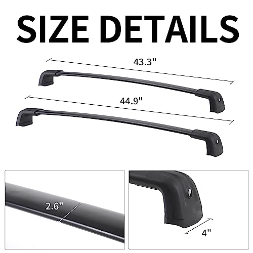 Rola Roof Rack Cross Bars For 11-21 Jeep Grand Cherokee For Cargo