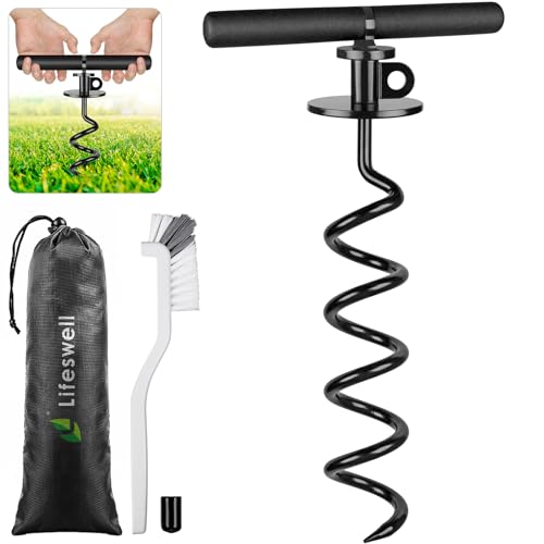 Lifeswell Bodenanker Hund Erdanker Hundeleine - 39.5CM Erdschrauben für...