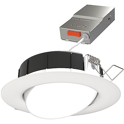 Juno LED Shower Light, Adjustable 4 Inch Wafer Downlight, Switchable Color Temperature...