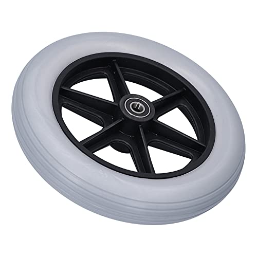 JGGLD 10インチ 車椅子用ホイール フロントキャスターホイール 手動車椅子 カート前輪 車いすホイール 12mmベアリング穴 直径250mm 耐摩耗性 滑り止め 交換部品