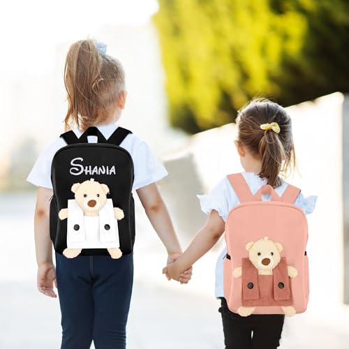 Personalized Name Backpack Custom Backpack with Cute Bear Embroidered Backpack Customized Backpack Shoulder Bag2