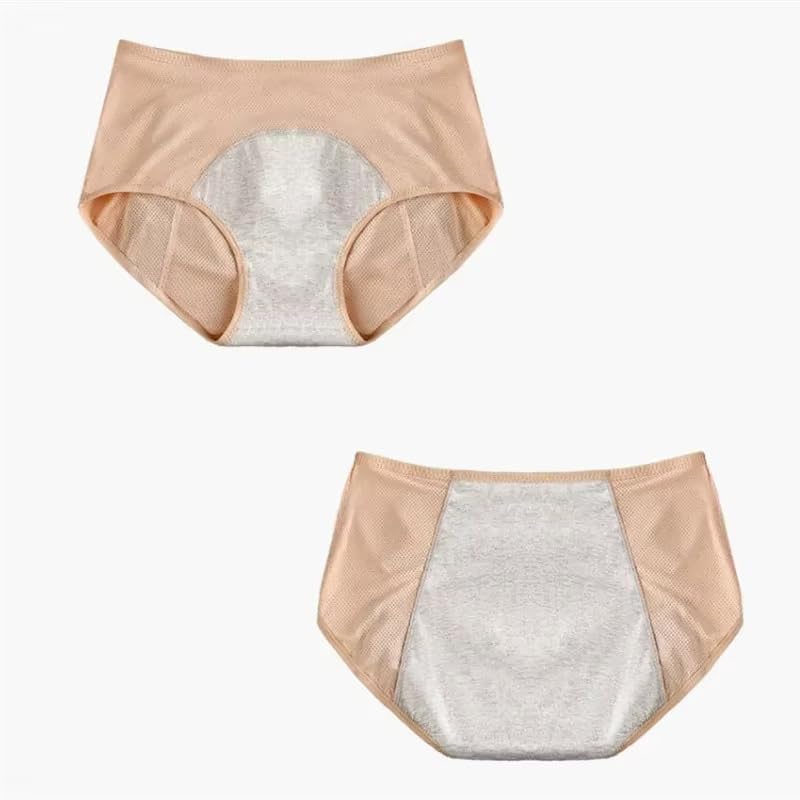 Women'S Menstrual Cotton Briefs Soft Period Panties Absorbent Underwear Leak Proof Crotch Heavy Flow Postpartum Panty Breathable Knickers Sporty 6Pcs Multicolor 8Xl