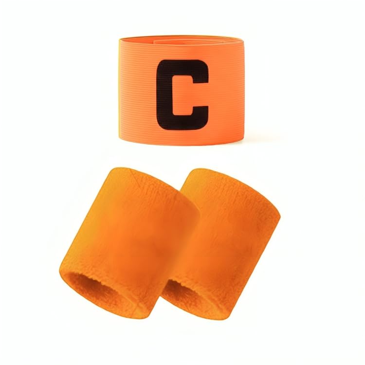 Ciko Captain Armband for Football Volleyball Basketball Cricket Games and Also Schools House Unifome Band Pack of 1 (Orange)