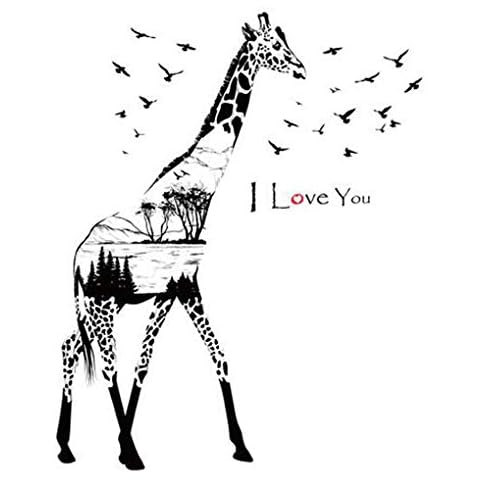 Cartoon Giraffe Wall Stickers for Kids Cover