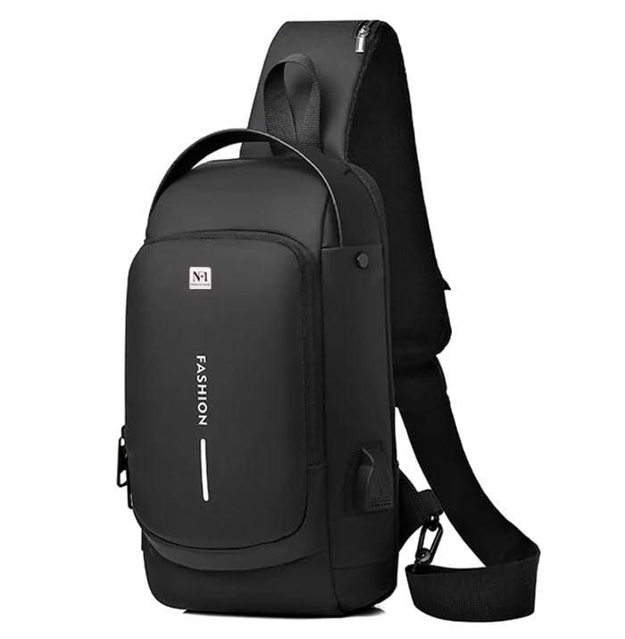 nfi essentials Crossbody Sling Bag for Men Women, Anti-Theft Waterproof Chest Bag with USB Charging Port, Travel Sports Backpack Shoulder Bag, Cross Body Messenger Bags-picture-37