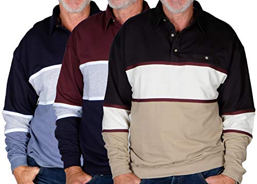 Classics Horizontal Stripes Long Sleeve Banded Bottom Shirt