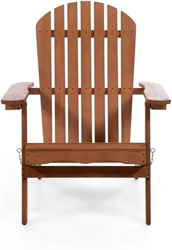 Miniatura 3 de Silla Adirondack de madera de eucalipto al aire libre de 34" W en natural