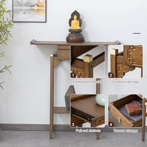 Table d'autel pour la spiritualité : coin méditation pour salon - 5