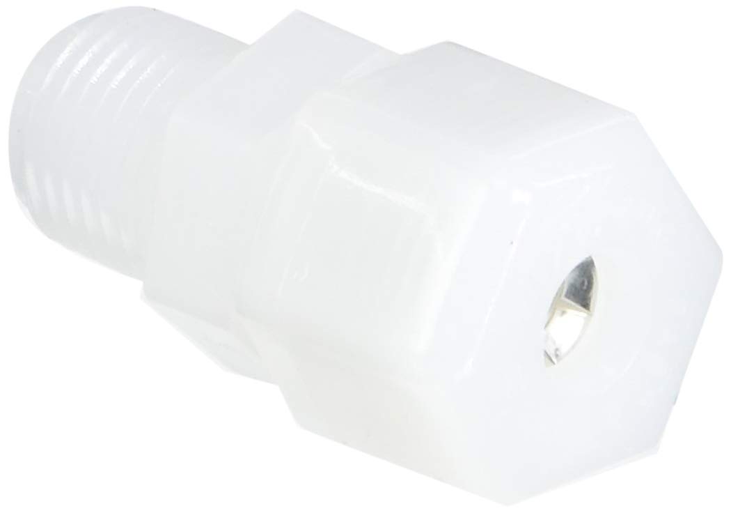 Parker Hannifin N4MC4-pk20 Fast and Tite Male Connector Fitting, 1/4" Compression Tube x 1/4" Male NPTF, Nylon, White (Pack of 20)