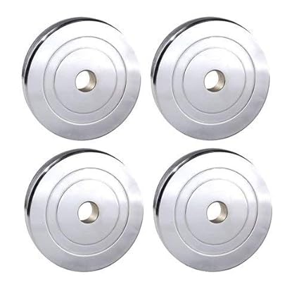 HASHTAG FITNESS 60KG Chrome Steel Weight Set for Home and Gym Exercise