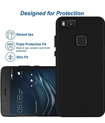Image of Mobile Back Cover Case for Honor 8 Smart (Silicone Case|CameraProtection|Black SC1510)