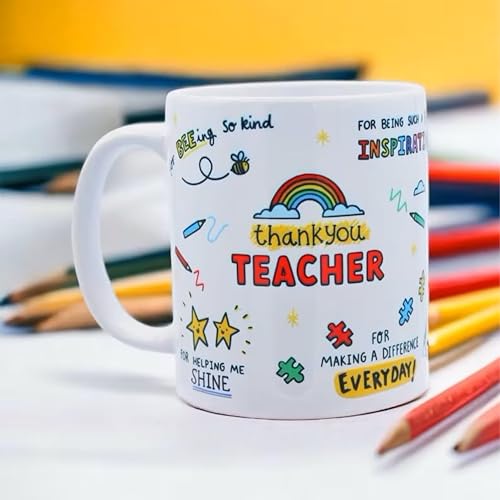 Image of DAYS Thank You Teacher Mug Best Teacher Gift, Helping Me to Grow Ceramic Mug 11oz
