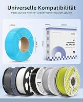 JAYO PETG Refill Filament 1.75mm, Bambu Lab-Optimiert, PETG Starke Zähigkeit FDM 3D Drucker Filament, Maßgenauigkeit +/- 0.02 mm, 4.4kg, Blau + Rot + Orange + Grau – Ansicht 5