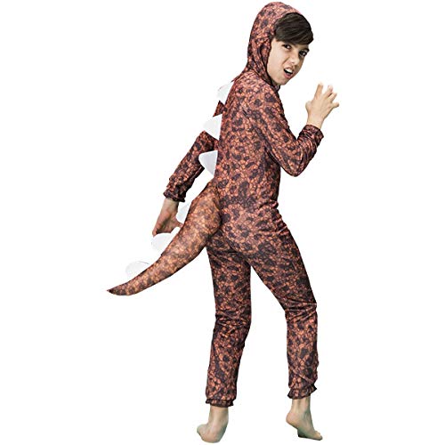 Fantasia de Dinossauro Infantil Longo Com Rabo e Capuz P - 2