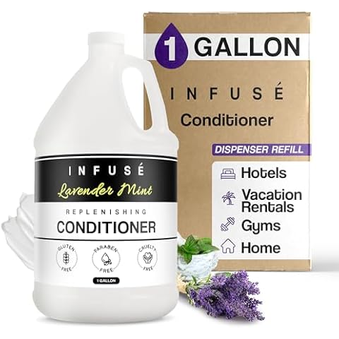 1-Shoppe All-in-Kit Conditioner | Infuse Lavender Mint Hotel | 1 Gallon | For Hospitality & Vacation Rentals to Refill Dispensers | (Single Gallon) Cover