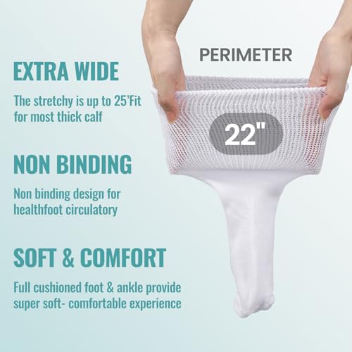 deefly Diabetic Socks for Men, Cushioned Loose Socks Non Binding 3 Pairs Size 5-142
