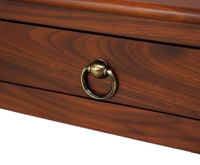 Image of MISAN Solid Sheesham Wood Coffee Table - Elegant Center Table with Two Spacious Drawers | Sturdy & Stylish Wooden Furniture for Home & Living Room (A - Dark Hony)
