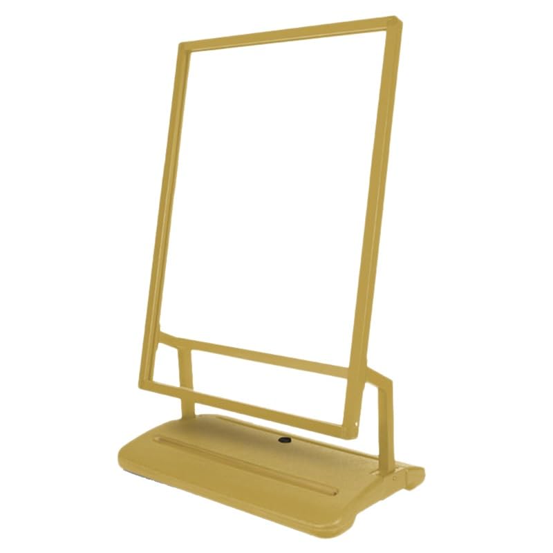 Soporte Para Carteles, Portacarteles Pie Con Base Rellenable Agua, Soporte Suelo Para Avisos Y Señalización Para Bodas Y Exposiciones(Gold-60x90cm)