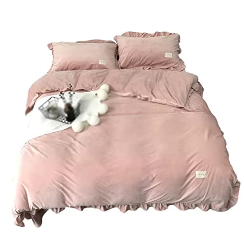Parure de lit velours de lait anti-froid nocturne | Drap et housse de couette 4 pièces chauds