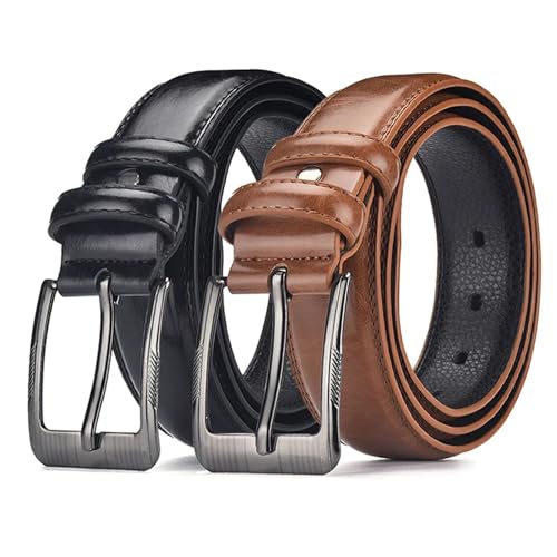 Men's Retro Leather Belt Business Casual Pin Buckle Waistband Autumn Winter Classic Formal Outfit3