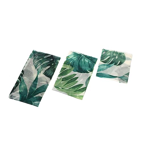 SOIMISS Set Pellicole Cera d'Api Riutilizzabili per Alimenti 3 Pezzi Oleata per Imballaggio Cibo Dimensioni Moderate per Conservazione e Snack