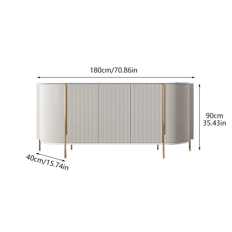 NEBE Mesa de Recibidor Consola de Entrada Piedra Sinterizada 180 cm para Hogar, Alacena Almacenamiento Moderna para Vestíbulo, Apta para Recibidor, Salón, Pasillo etc
