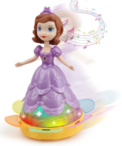 Image of Zest 4 Toyz Little Doll for Kids with Colorful LED Light and Music Effects 360 Degree Rotation Battery Operated Toys for Boys and Girls Multicolor