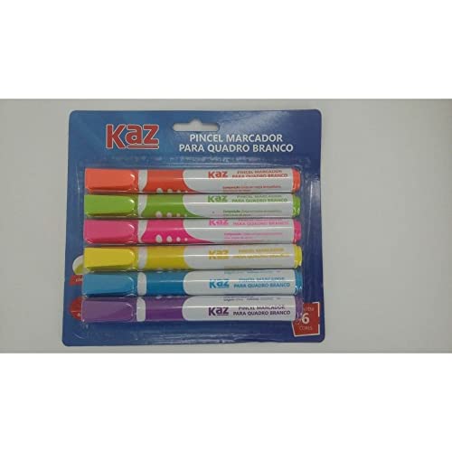 Caneta p/Quadro Branco, Kit com 6 canetas, Tons Pastéis, Kz3002