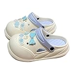 Generisch Comfortable Unisex Slip On Clogs for Everyday Wear, Breathable Casual Shoes with Thick Platform Sole, Durable, Lightweight Footwear, White, 6 UK