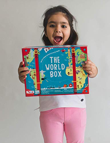 World Box Geography Game With World Map For Kids, Play Passport, Travel Scrapbook, Country Trump Cards Educational Stem Toy For Age 5-12 Years #TOP6