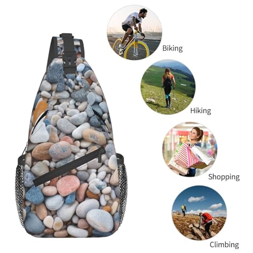 Bolso cruzado estilo sling para hombres y mujeres negro miniatura 6