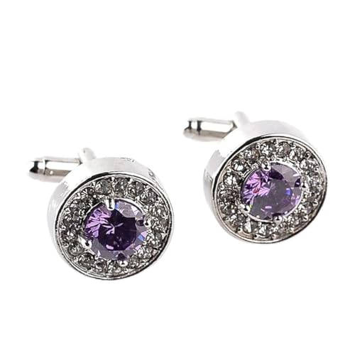Gemelos para camisa de hombre con brillantes perfectos para bodas y galas