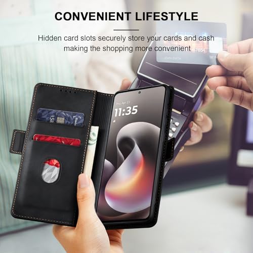 Image of Jasonyu Flip Wallet Case for Moto G Stylus 5G (2026),Black