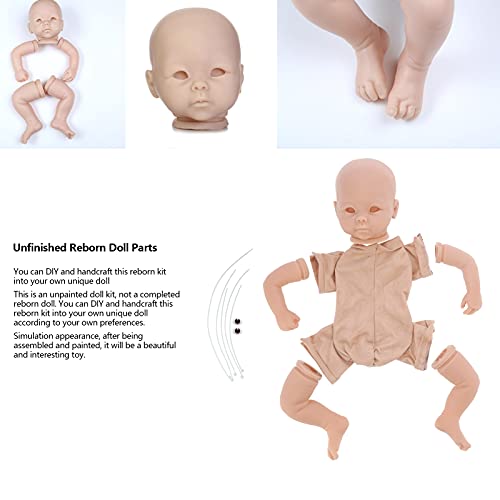 FOKH Unvollendetes Reborn Puppenset, 19 Zoll unlackiert weiches Silikon DIY Lebensechte Reborn Babypuppensets, Simulation Aussehen Säuglingskleinkind Puppenformteile Set Spielzeug für Anfänger – Bild 5