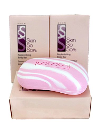 Avon Skin So Soft Replenishing Body Bar, Soft and Sensual, 3 Pack