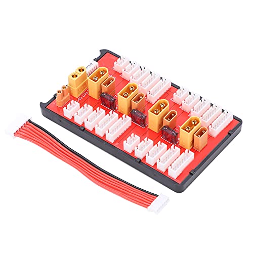 Placa de carga paralela XT60 XT30 2 en 1 para 4 baterías Lipo 2-8S 6