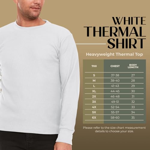 JMR Men’s Heavyweight Waffle Thermal Shirt - 100% Cotton Long Sleeve - Wear as Base Layer or Standalone - Warm & Breathable2