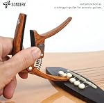 Sondery Guitar Capo Trigger Tension Adjustable Professional for 6 Strings Acoustic and Electric Guitars Perfect Tone on Any Fret with Guitar Bridge Pin Puller