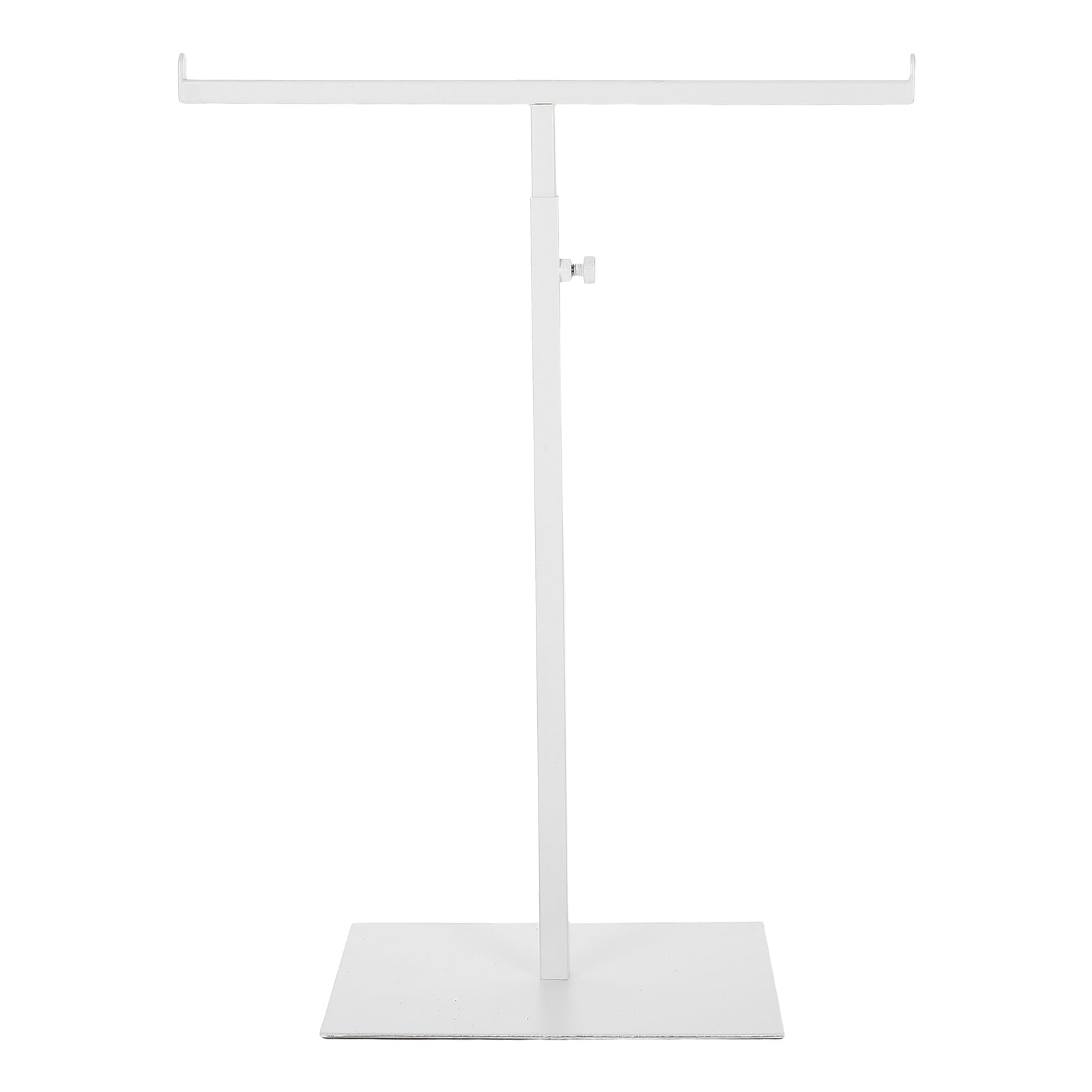 Healvian Expositor Altura Ajustable de Acero Inoxidable Blanco en Forma de T y Diseño Estable para Bolsos Adecuado para Sala de Estar y Tienda de Bolsos